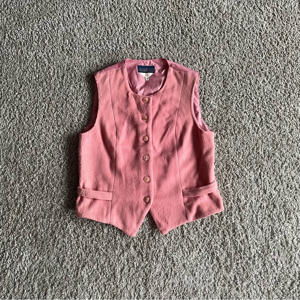 Herman Geist Pink Button-Up Vest